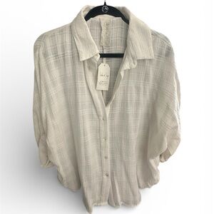 Sage and Sadie Ivory Button Shirt